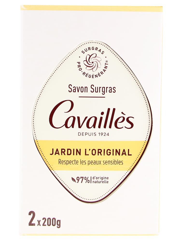 Cavaillès Savon Surgras Jardin l'Original Peaux Sèches 2 x 200 g
