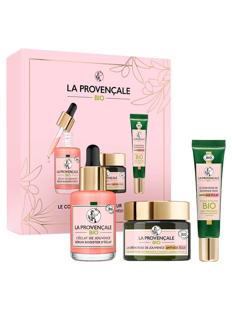 La Provençale Bio Coffret Rose Activateur d'Éclat 3 Produits