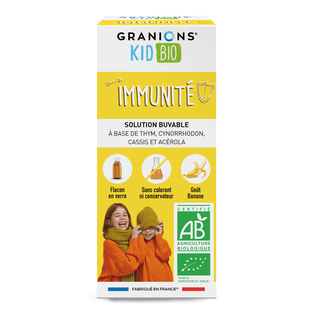 Kid Bio Immunité - Solution Buvable Aux Plantes Goût Banane - 125 ml